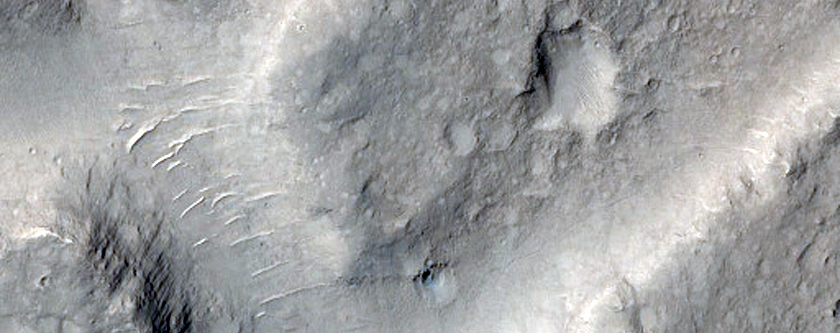 Cluster of Mesas in Lowland Immediately North of Gale Crater