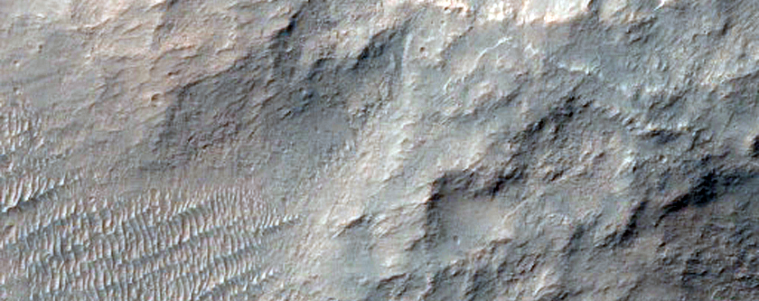Mounds on Kashira Crater Floor