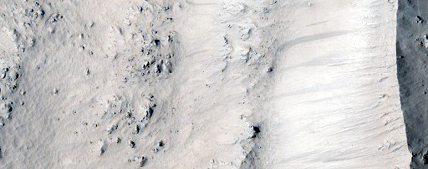 Well-Preserved Large Crater Near Tempe Terra
