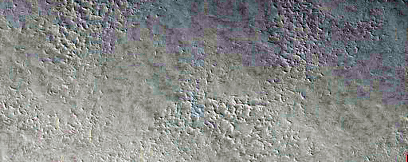 Edge of Ice Mound in Korolev Crater in Springtime