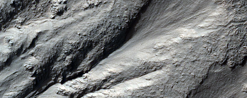 Gullied Crater Wall