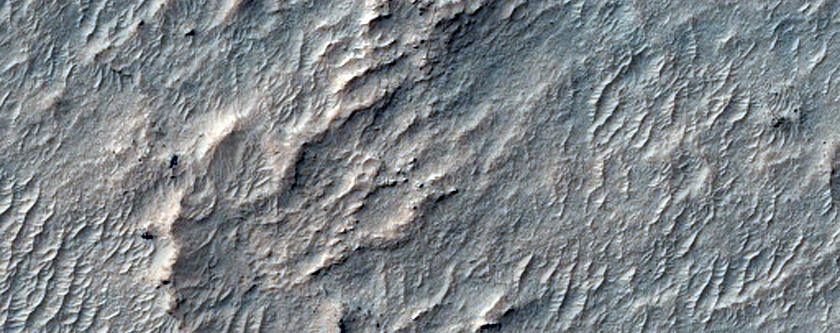 Rocky Deposit on Terra Sabaea and Noachis Terra Boundary