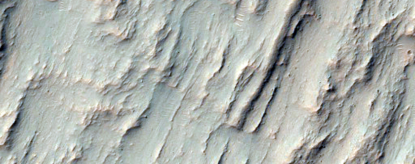 Alluvial Fan in Large Impact Crater
