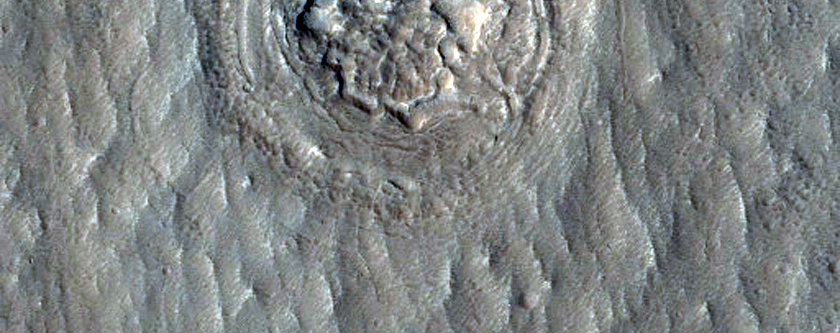 Mounds on Hrad Vallis Mudflow