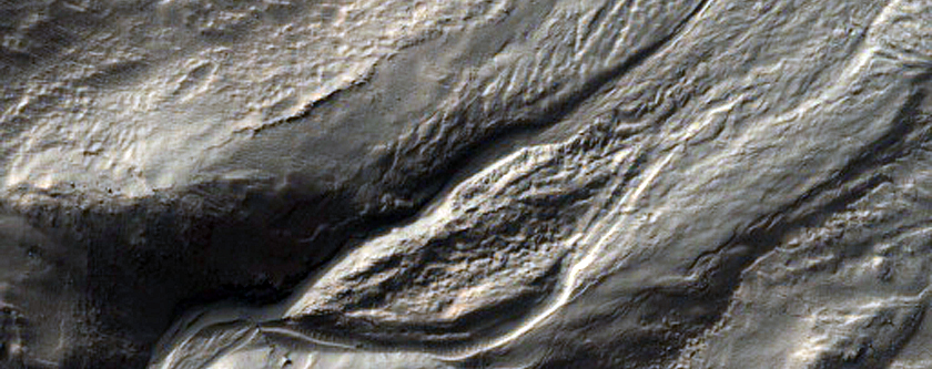 Heavily Gullied Crater Wall