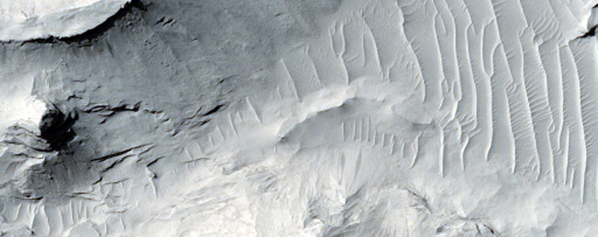 Sinuous Ridges Between Aeolis and Zephyria Plana