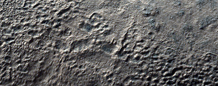 Massif on Banded and Fretted Terrain in Western Hellas Planitia