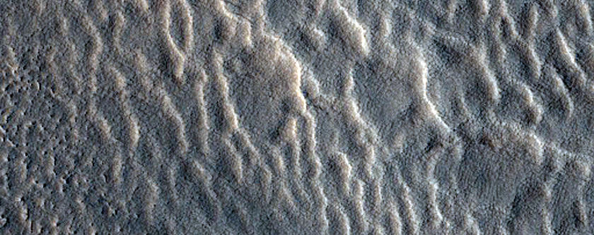 Crater with Fading Ice
