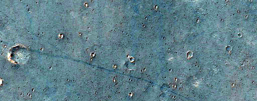 Troughs Near Valles Marineris