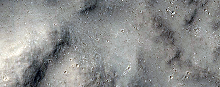 Distal Ejecta of 2-Kilometer Diameter Rayed Crater in Terra Cimmeria