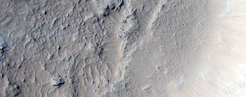 Recent Impact Crater with Dry Gullies