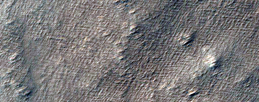 Pit Crater Chain Near the Summit of Arsia Mons