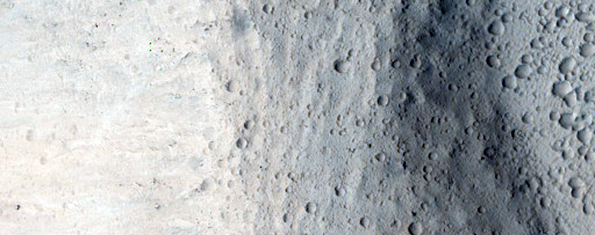 Bedrock Exposures of Wall and Terraces of a Large Impact Crater