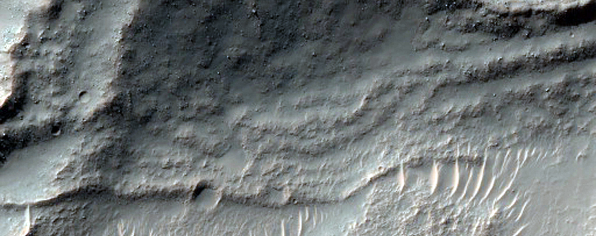 Crosscutting Ridges beyond Margins of Mantle Material