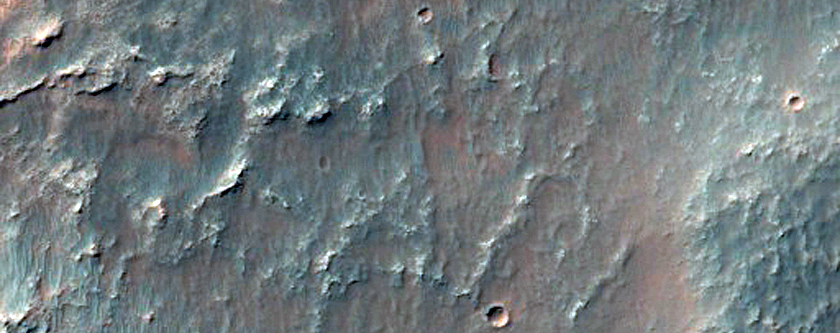 Sinuous Troughs and Ridges Near Sirenum Fossae