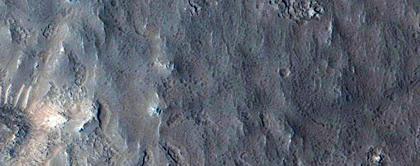 Collapse Features on Hrad Vallis Mudflow