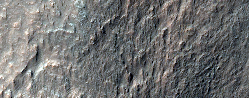 Bedrock Exposures West of Terby Crater