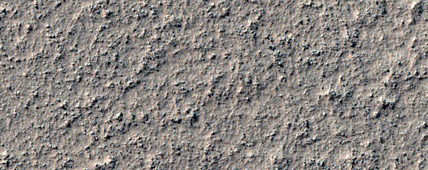 Rocky Deposits on Floor of Le Verrier Crater