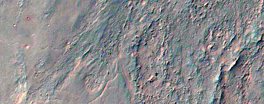 Central Peak of Holden Crater