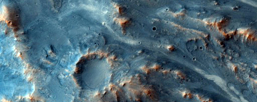 Phyllosilicate-Rich Terrain in Degraded Crater