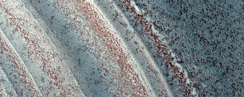Small Crater on the North Polar Deposits