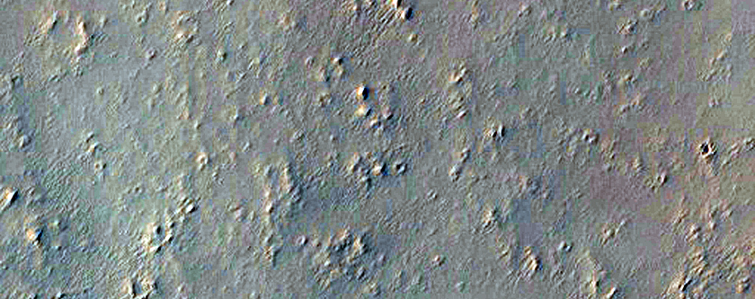 Volcano and Linear Vent West of Ascraeus Mons in THEMIS Image V13584008