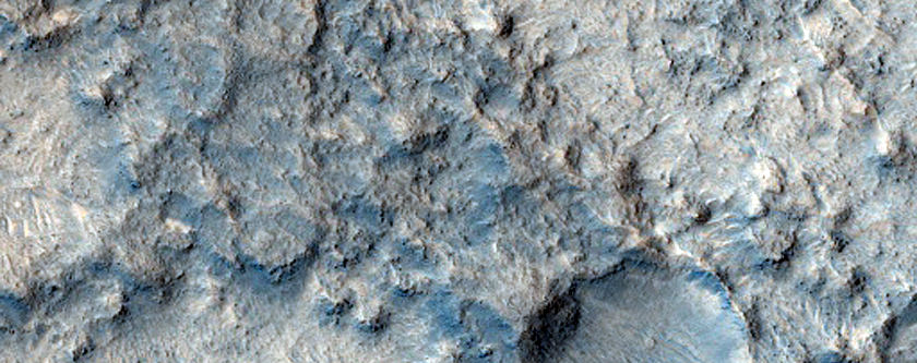 Pancake-Shaped Form and Intersecting Lineation in Viking Image 004A19