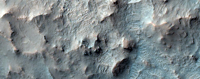 Central Uplift and Olivine-Rich Ponded Material in Elorza Crater