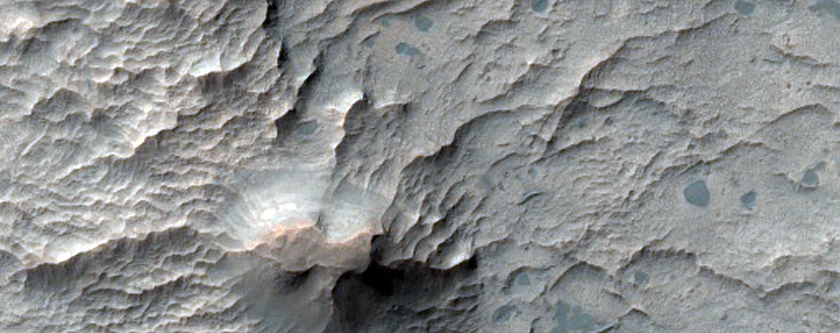 Light-Toned Bedrock Exposed in Terra Sabaea