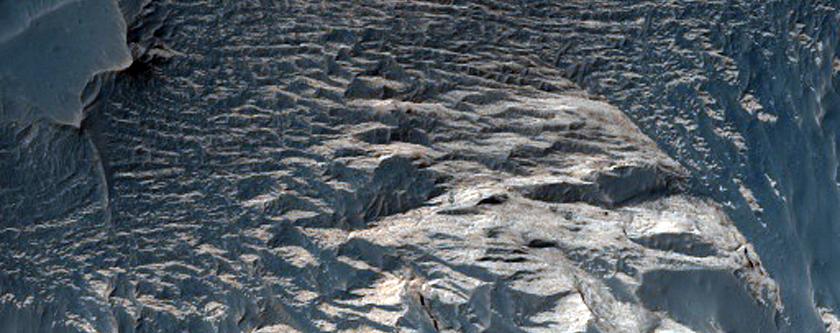 Layered Deposits along Floor of Melas Chasma