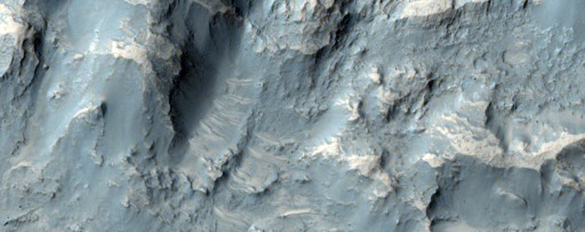 Impact Crater with Rocky Central Uplift