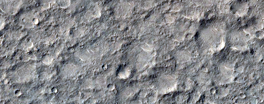 Albedo Boundary on Floor of Crater in Cyclopia Region