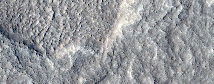 Crater and Ejecta in Ismeniae Fossae Region
