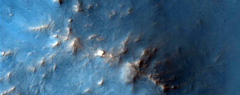 Crater Ejecta in Nili Fossae Region