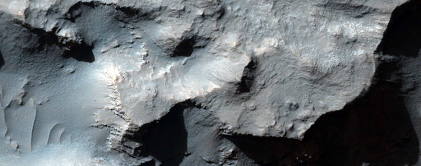 Light and Layered Crater Fill Material in Flaugergues Crater