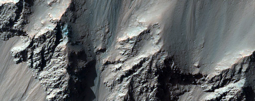 Light-Toned Layers Exposed in the Wall of Juventae Chasma