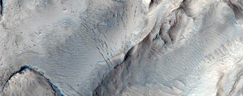 Fractured and Deformed Crater Fill