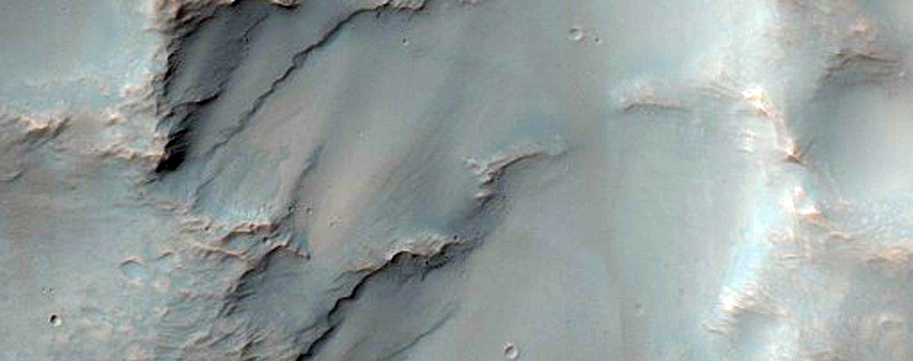 Alluvial Fans in Saheki Crater