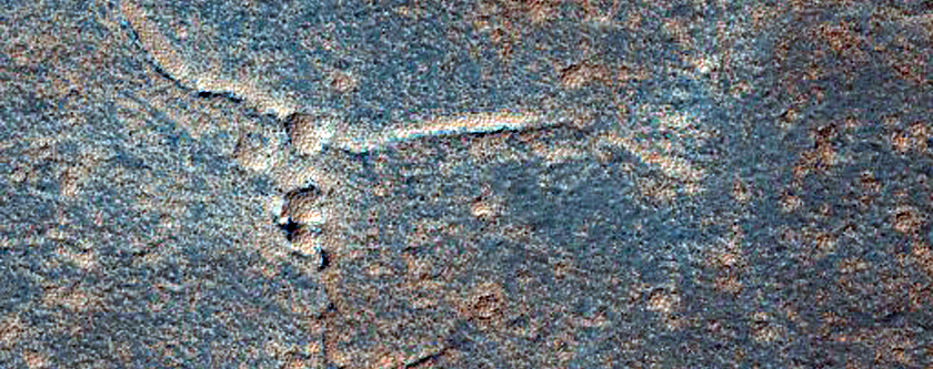 Higher Thermal Inertia Portion of the Arsia Mons Caldera Floor