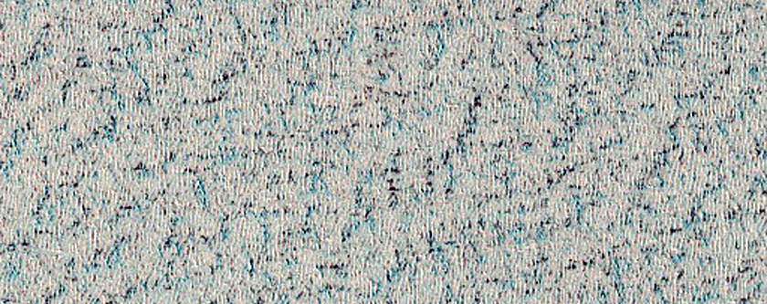 Polar Crater with Summer Ice
