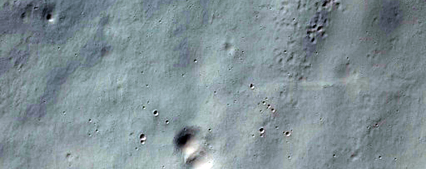Central Uplift in Gullied Crater