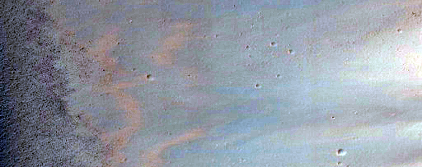 East Rim of Well-Preserved Large Crater
