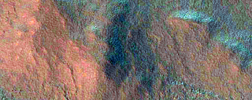 Crater on Northern Plains with Persistent Ice Deposit