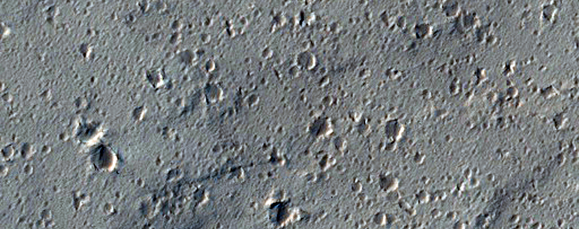 Field of Small Volcanoes Northeast of Ascraeus Mons