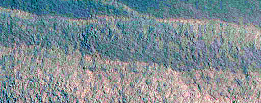 Persistent Ice Deposit in Crater on Northern Plains