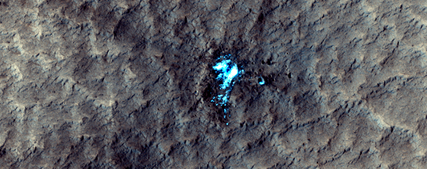 Cráteres helados en Marte