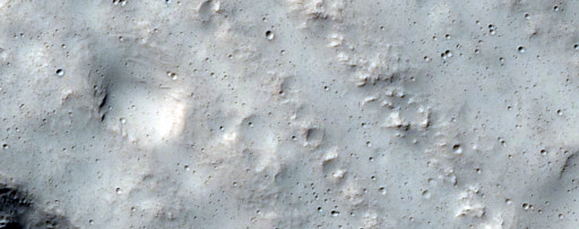 Crater with Lineated Material on Floor