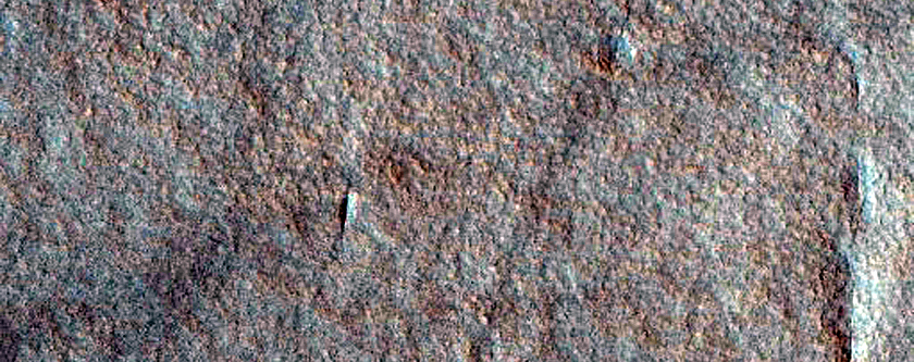 Crater in Utopia Planitia