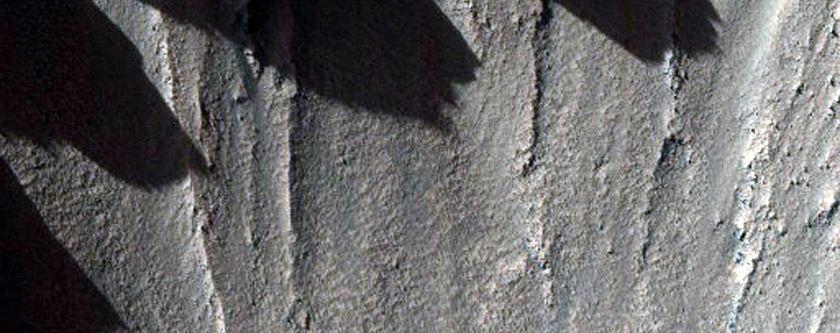 Bedrock Exposures in Northwest Coprates Chasma