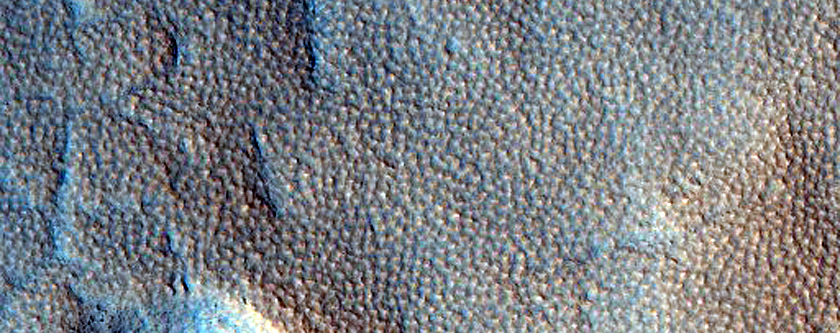 Light-Toned Patches in Crater